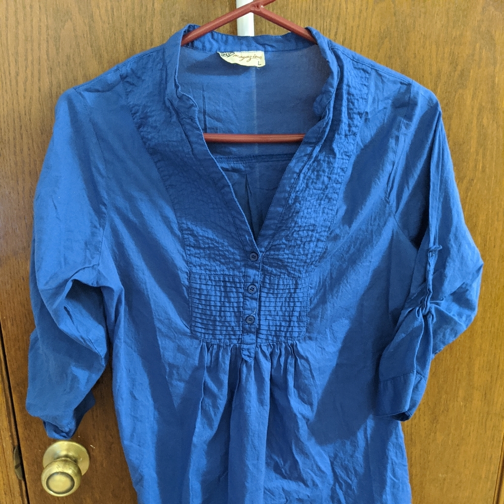Blue Blouse from Modcloth - Tunic Length